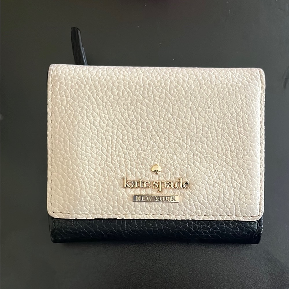 Kate Spade Cream and Black Leather Wallet